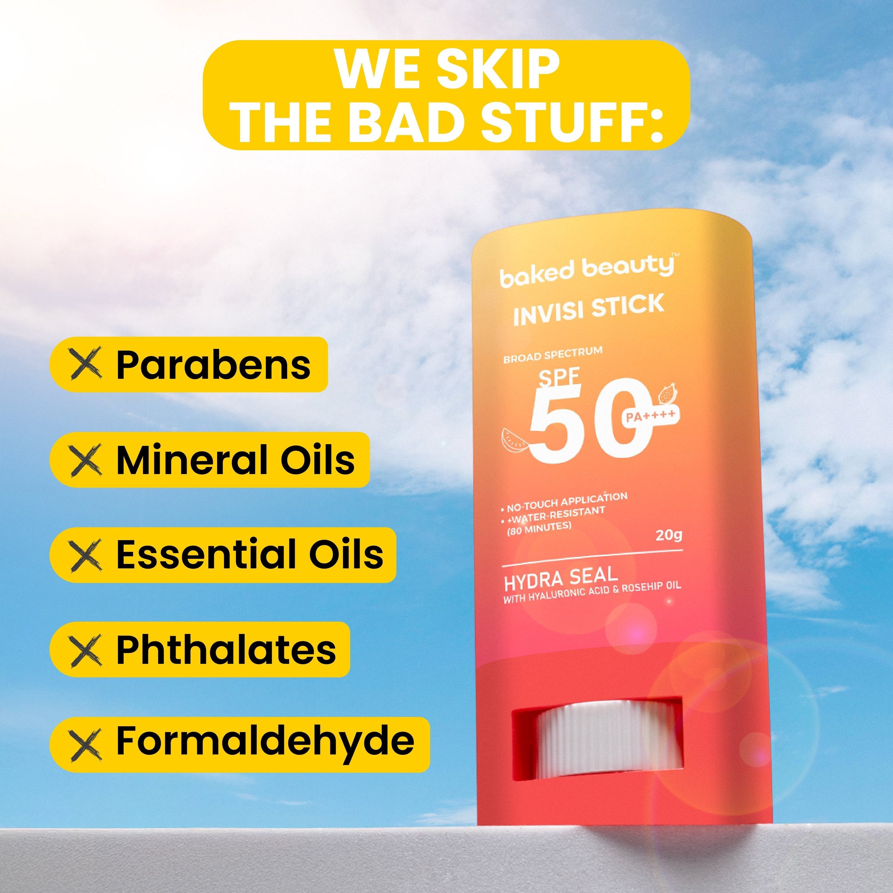 Baked Beauty Invisi Stick – Broad Spectrum Spf 50 And Pa++++
