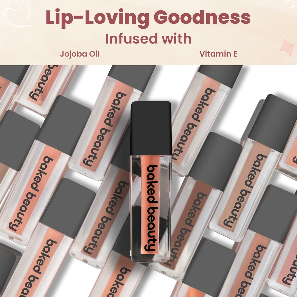 Baked Beauty Liquid Matte Lipstick Brown Palette (Set of 9)