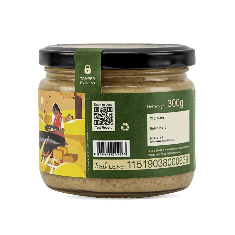 Two Brothers Organic Farms Stoneground Almond Butter Crunchy Sweetened With Jaggery