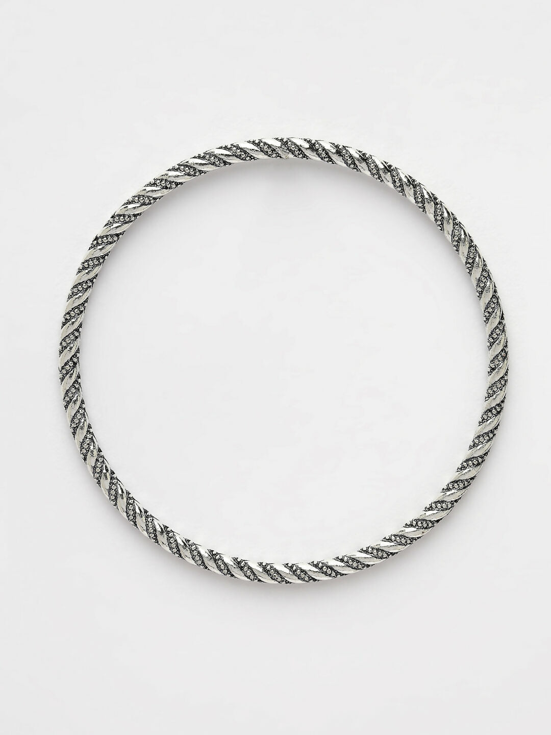 NVR Women's Set of 6 Silver-Toned German Silver Oxidised Bangles - Distacart