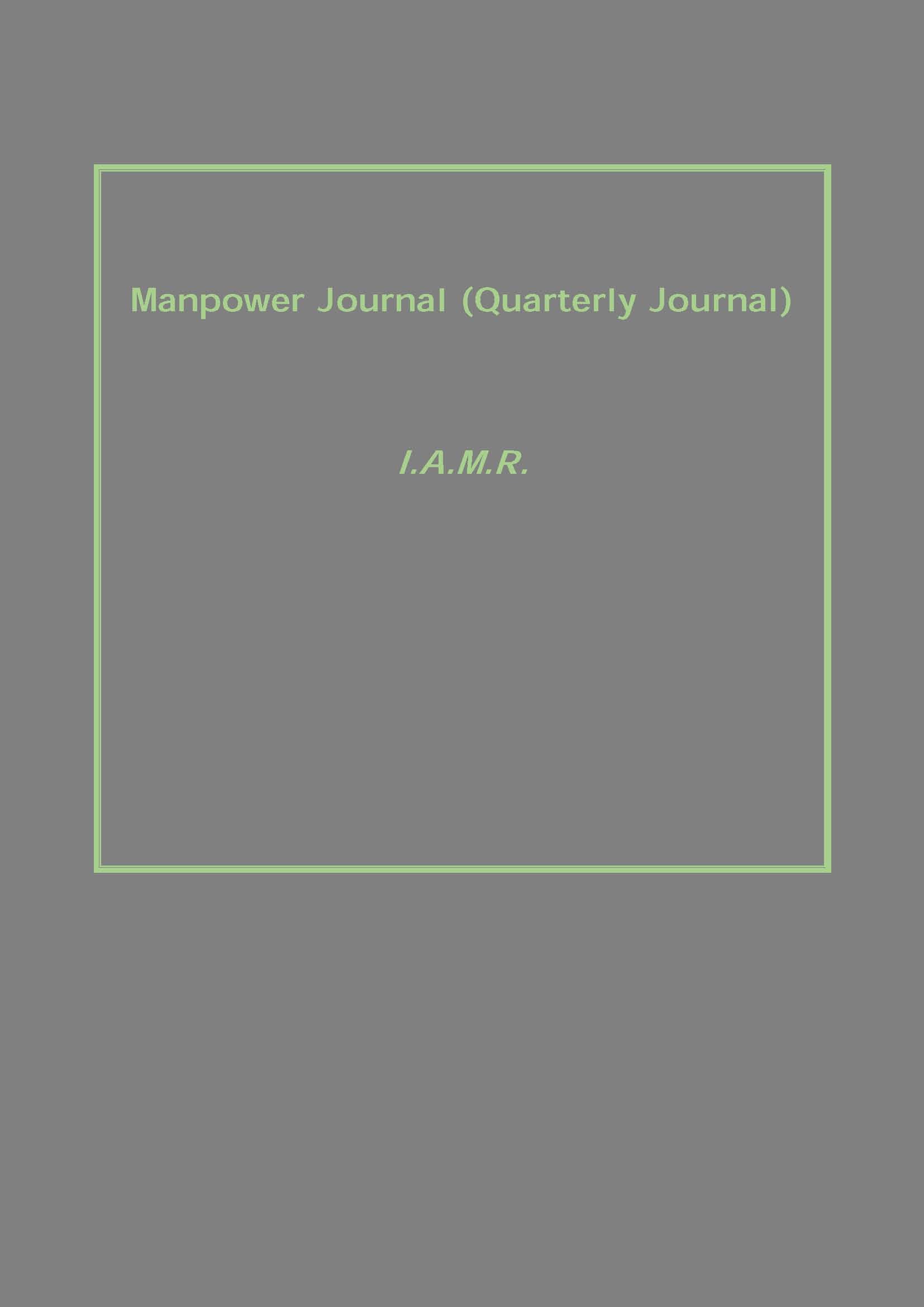 Manpower Journal (Quarterly Journal) - Gyan Books - Distacart