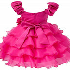 Asmaani Baby Girl's Pink Color Satin Knee Length Frock (AS-dress-22084 )