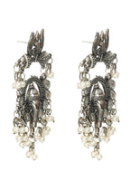 Mominos Fashion Johar Kamal Ganesh Design Silver Color Earrings - Distacart