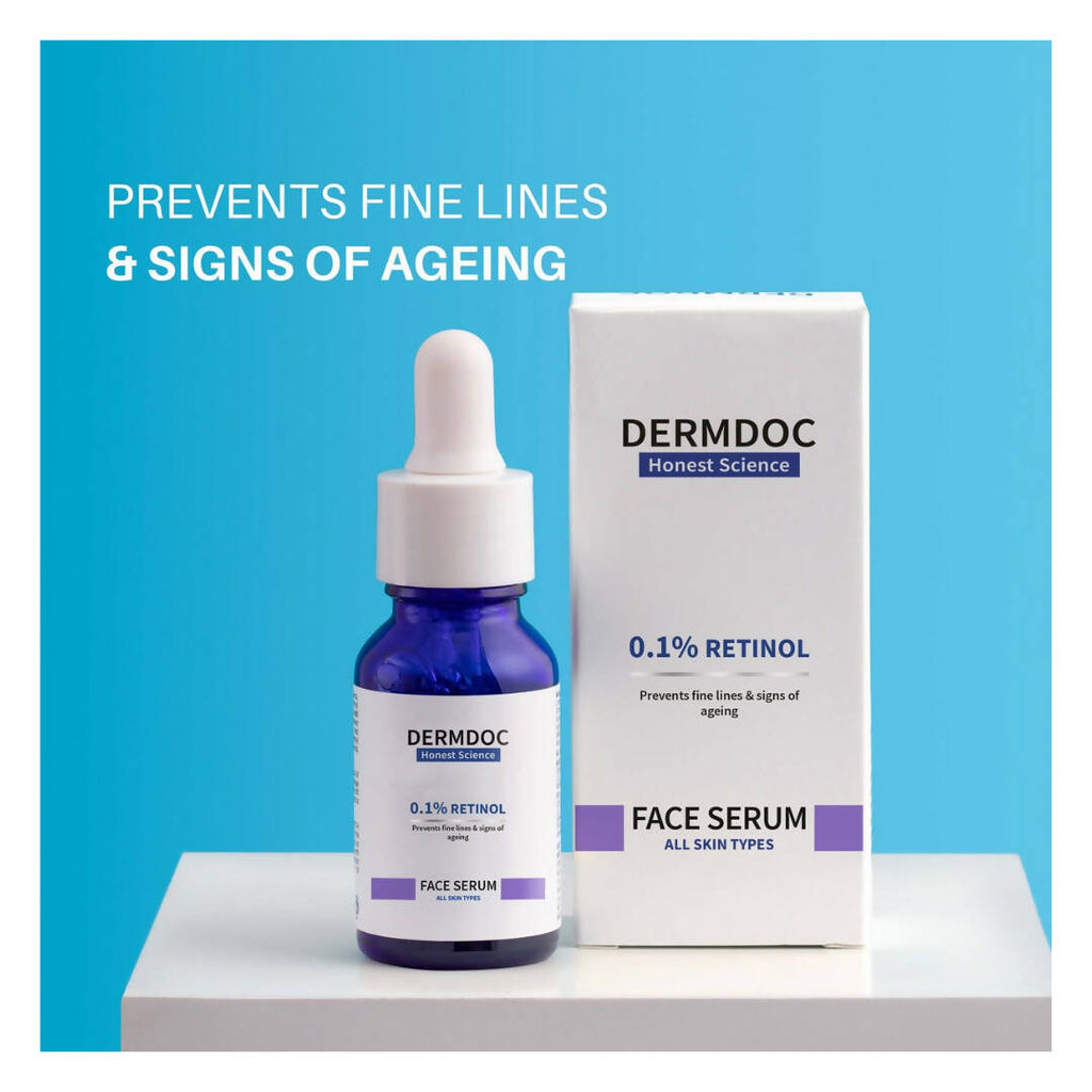 Dermdoc 0.1% Retinol Face Serum, Anti Ageing For All Skin Types
