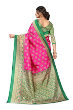 Vamika Pink Printed Art Silk Saree