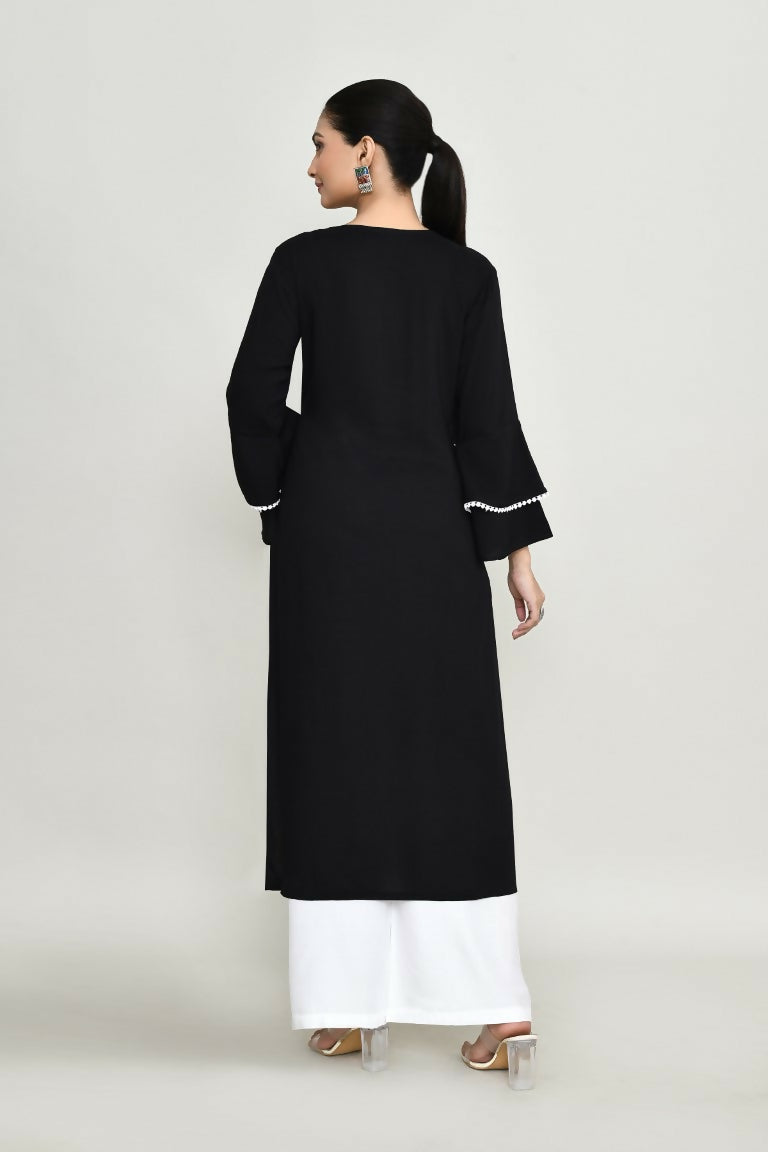 Joban Fashion Black Rayon Tunic