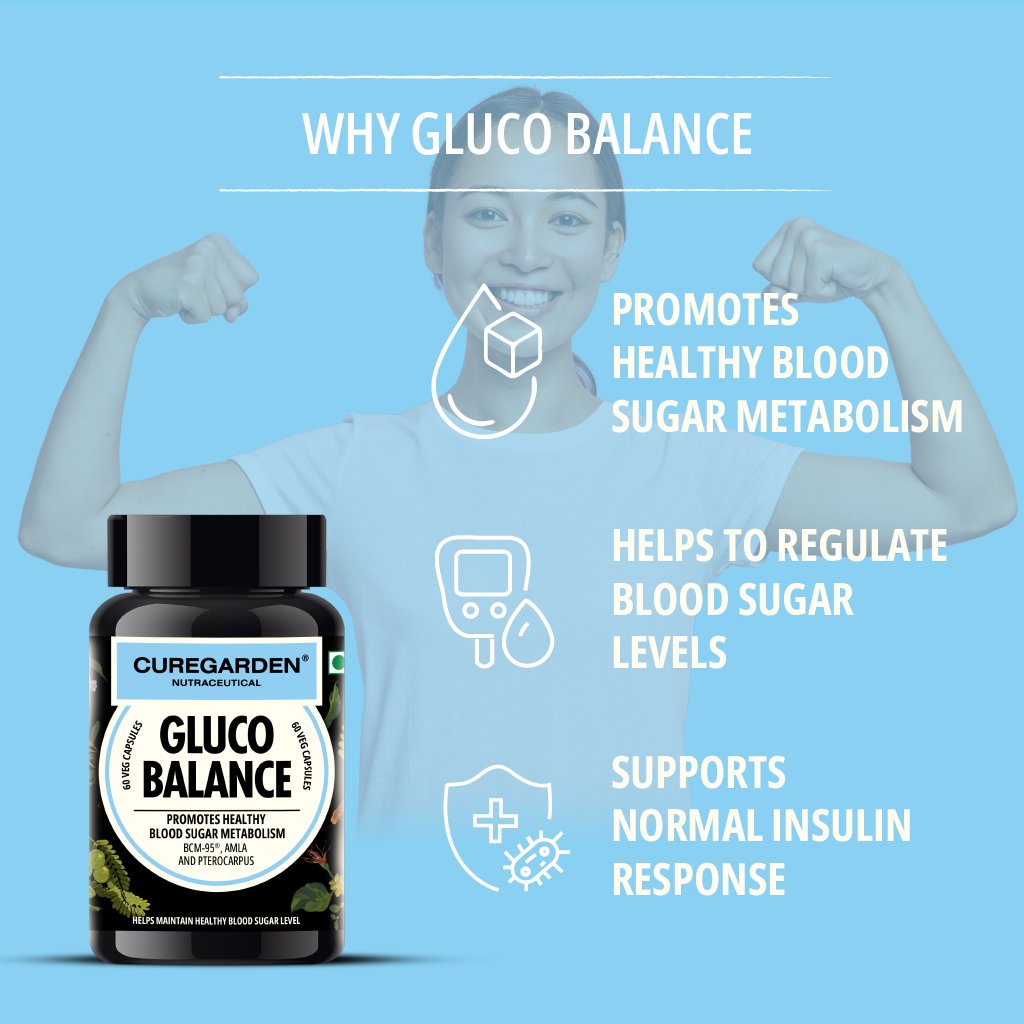 Curegarden Natural Gluco Balance Veg Capsules - Distacart