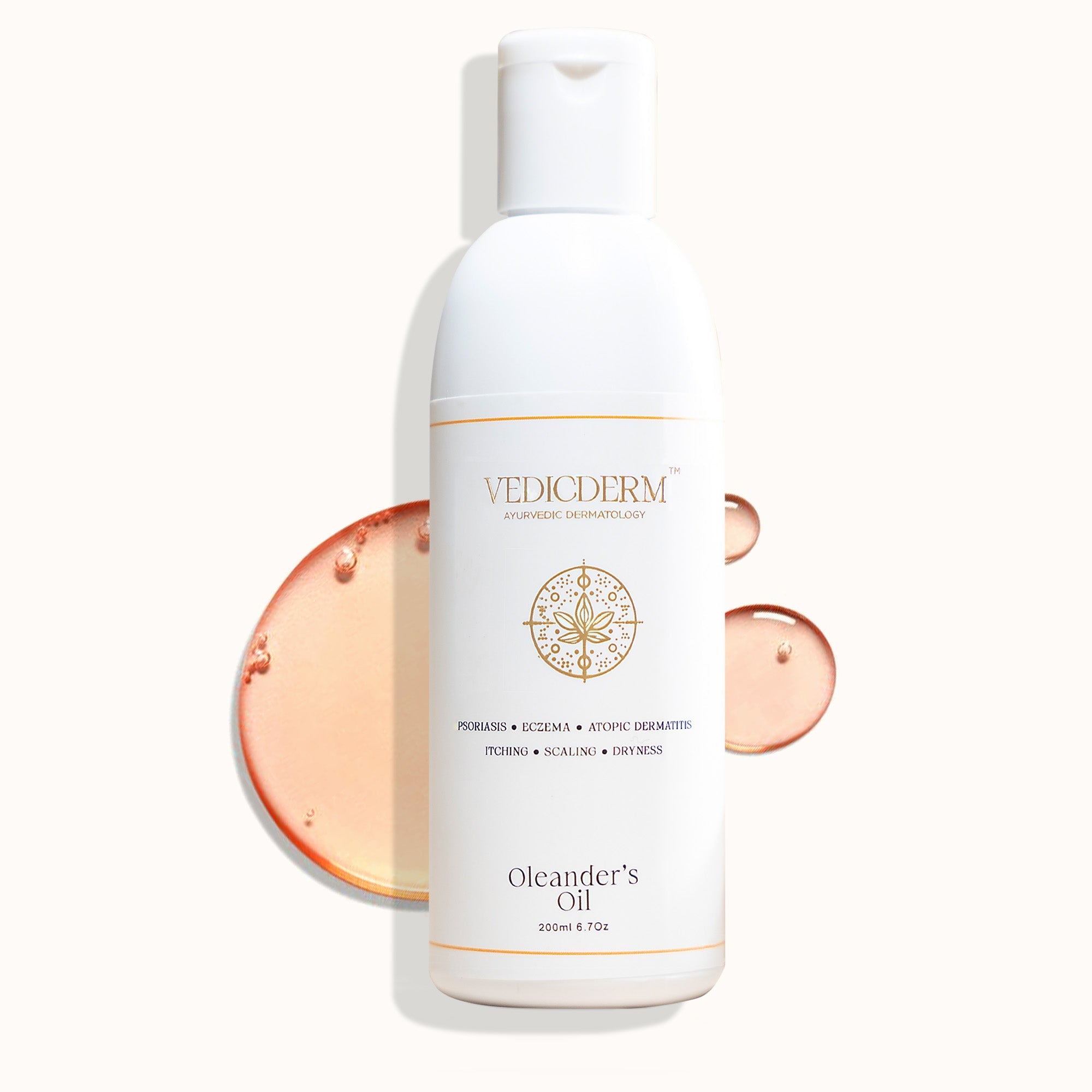 VedicDerm Oleander's Oil for Psoriasis, Eczema, and Atopic Dermatitis - Distacart