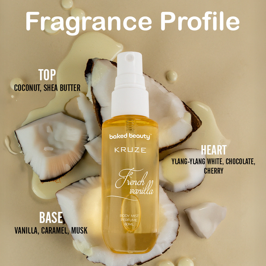 Baked Beauty Kruze French Vanilla Body Mist