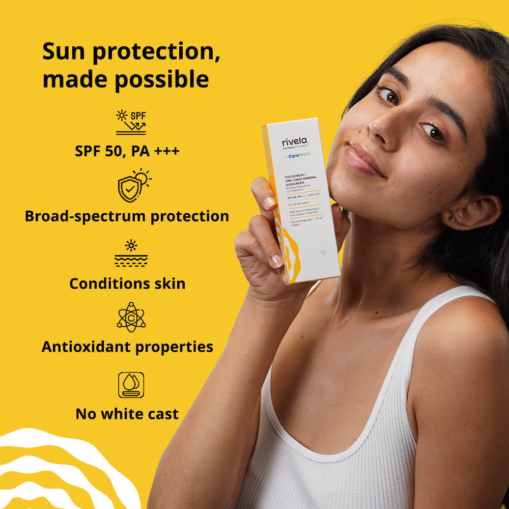 Rivela Tinosorb M + Zinc Oxide Mineral Sunscreen