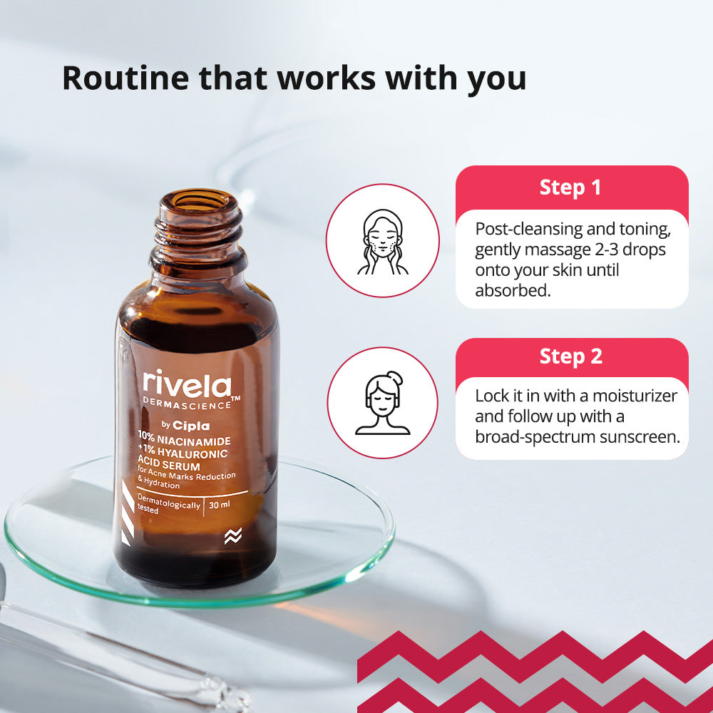 Rivela 10% Niacinamide + 1% Hyaluronic Acid Serum