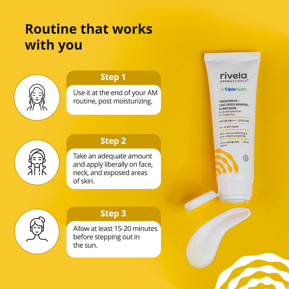 Rivela Tinosorb M + Zinc Oxide Mineral Sunscreen