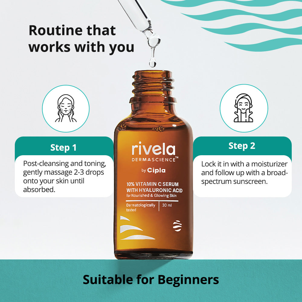 Rivela 10% Vitamin C Serum with Hyaluronic Acid