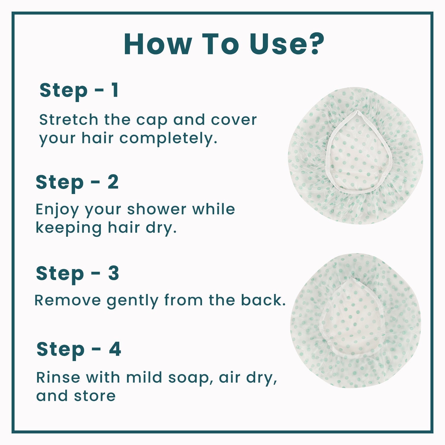 MiDazzle Shower Caps 1S (Reusable) MIHA6313 - Distacart