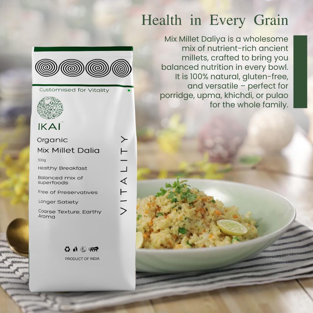 IKAI Organic Mix Millet Dalia - Distacart