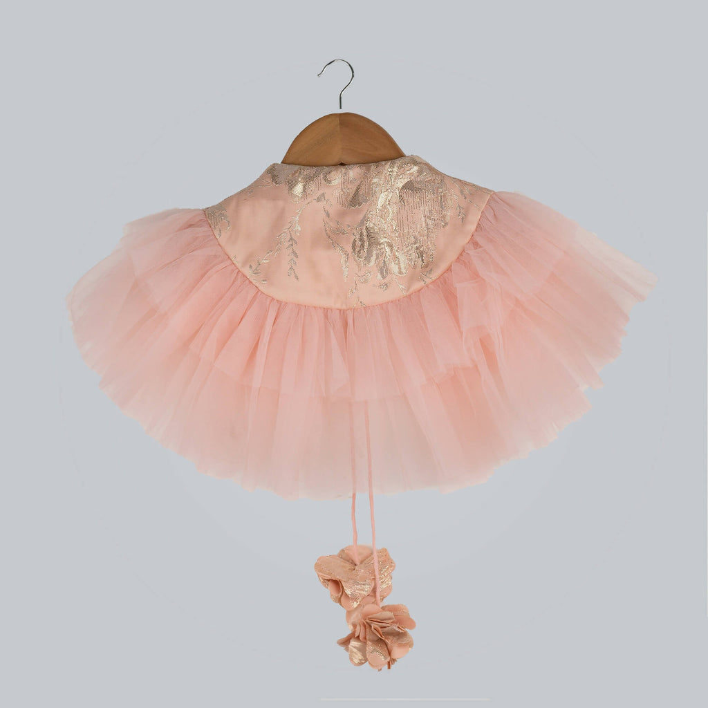 Pink Cow Fashions Peach Shrug With Frill