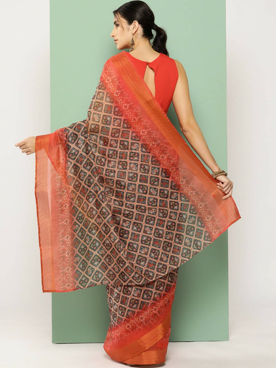 Ahalyaa Women's Traditional wear Saree - Green