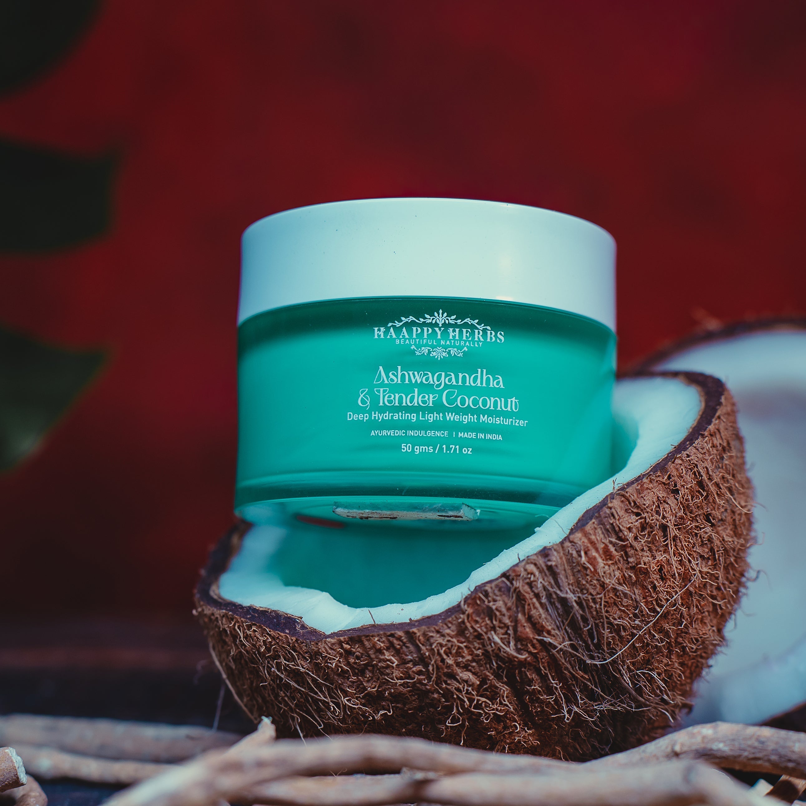 Haappyherbs Ashwagandha & Tender Coconut Deep Hydrating Light Weight Moisturizer - Distacart