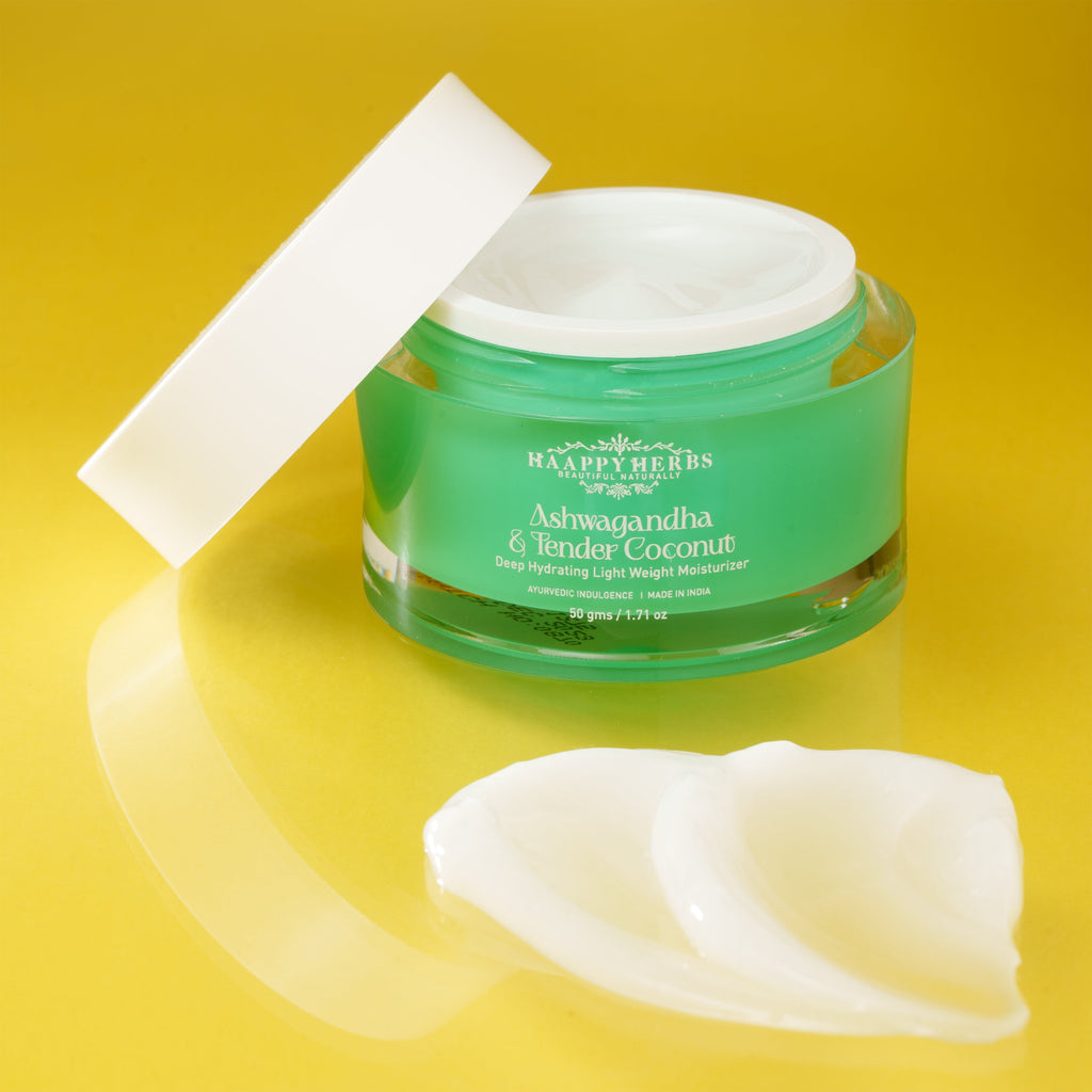 Haappyherbs Ashwagandha & Tender Coconut Deep Hydrating Light Weight Moisturizer - Distacart