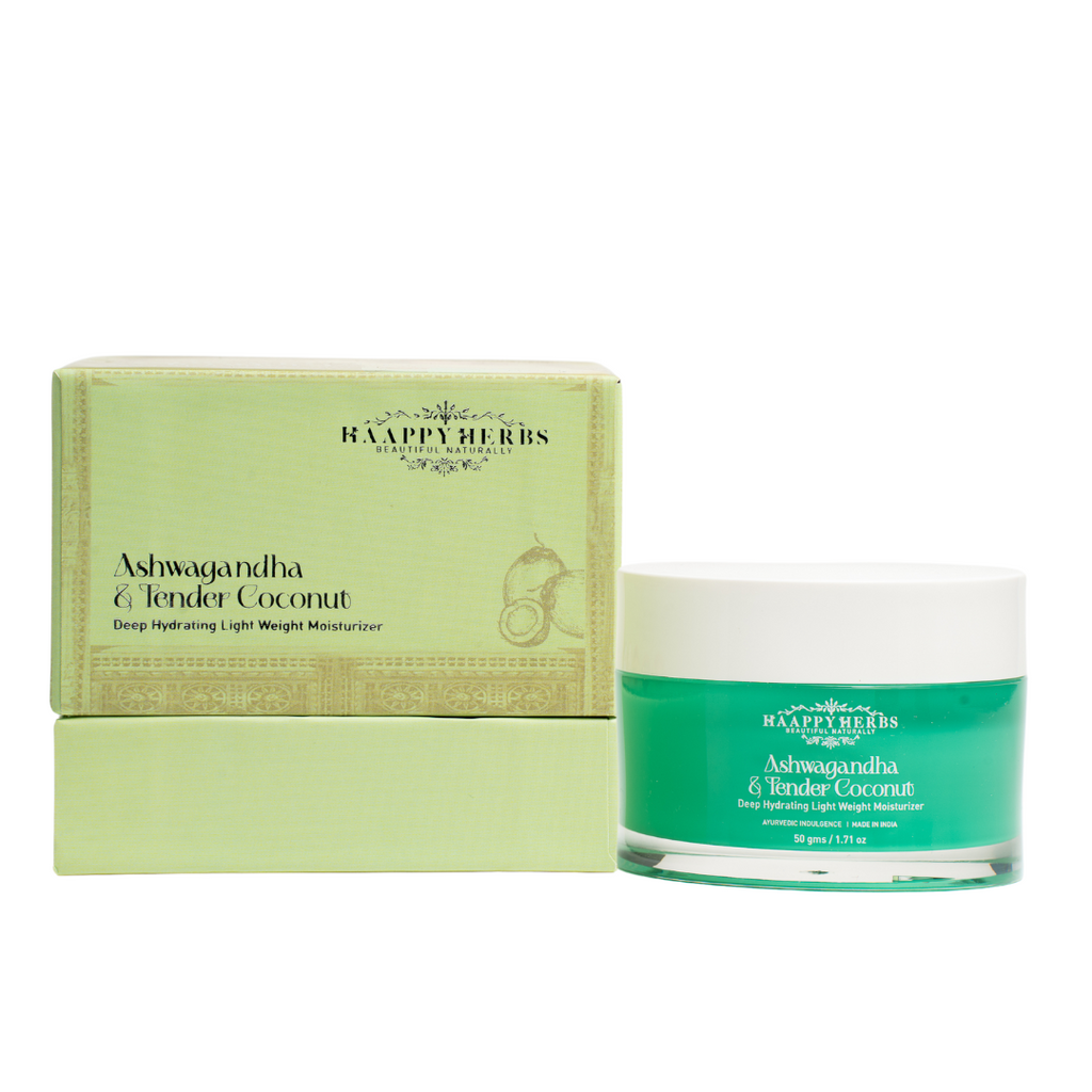 Haappyherbs Ashwagandha & Tender Coconut Deep Hydrating Light Weight Moisturizer - Distacart