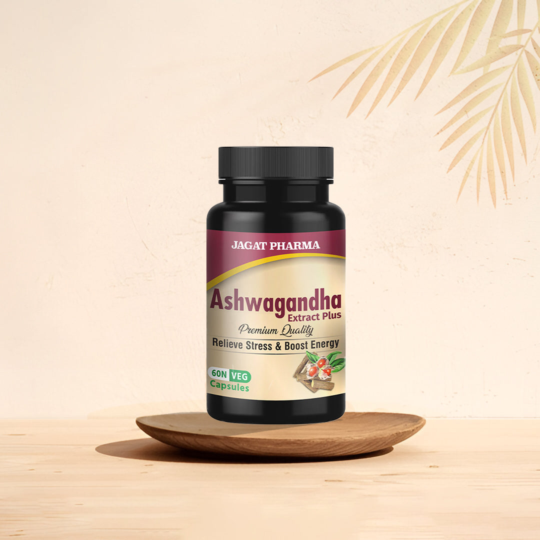 Jagat Pharma Ashwagandha Capsules | Helps Relieve Stress and Anxiety - Distacart