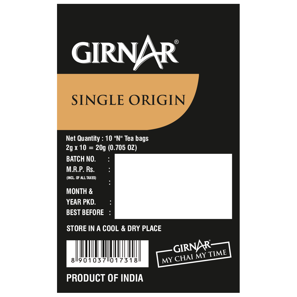 Girnar Single Origin Black Tea Bags - Assam Tea - Distacart