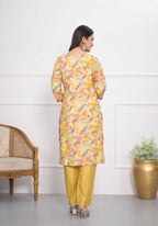 Festive Wear Ethnic Yellow chanderi Stitched Suit - Anbazaar