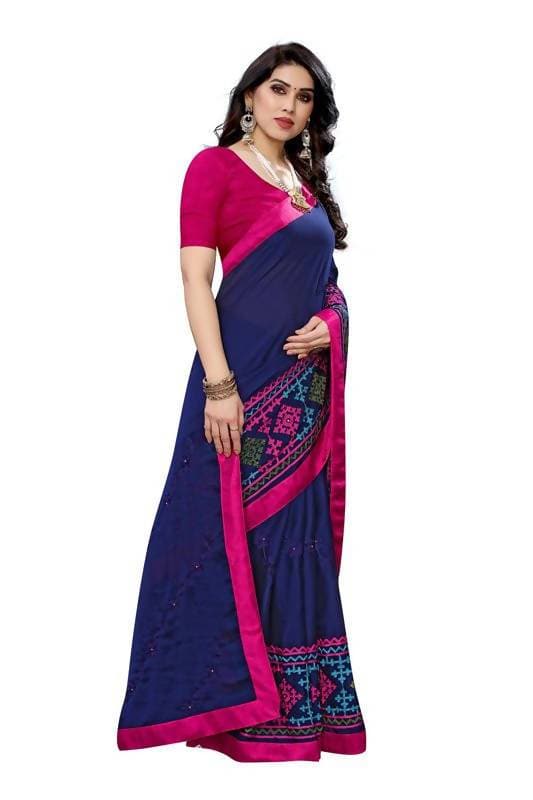 Vamika Navy Chiffon Emboridered Saree (SUIDHAGA NAVY)