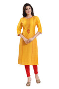 Snehal Creations Cotton Silk Printed Long Kurti With Sequence Highlight - Distacart