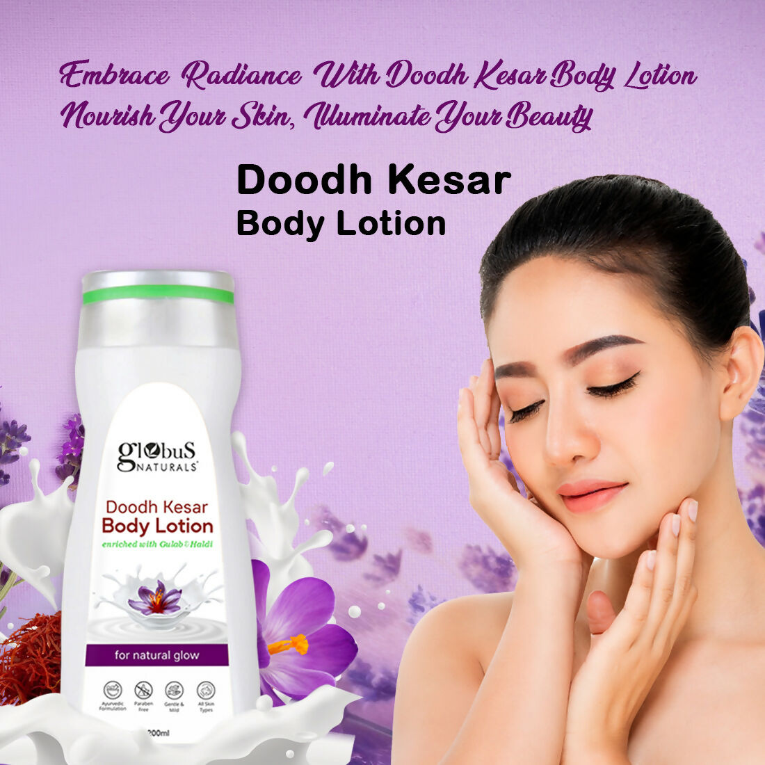 Globus Naturals Doodh Kesar Body Lotion - Distacart