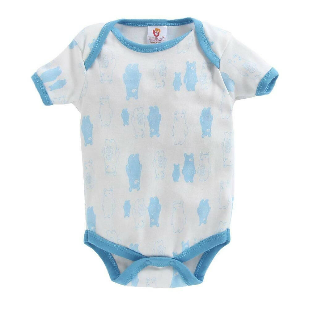 EIO New Born Baby Rompers Body Suits Jump Suit For Boys And Girls - Blue