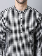 Even Apparels Multi Pure Cotton Men's Kurta With Band Collar - Distacart