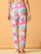Myshka Women's Multi Slim Fit Party Trouser
