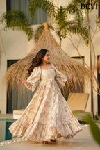 Aayaa Designer Printed Full Flared Gown - Multi Color - Distacart