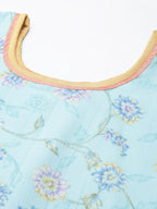 Souchii Blue Floral Chiffon Maxi Dress For Women – Souchii