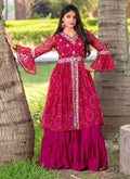 Prazu Fashion Pink Bandhej Embroidered Top With Lehenga - Distacart