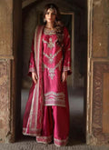 Prazu Fashion Pink Chinon Silk Embroidered Sharara Suit - Distacart