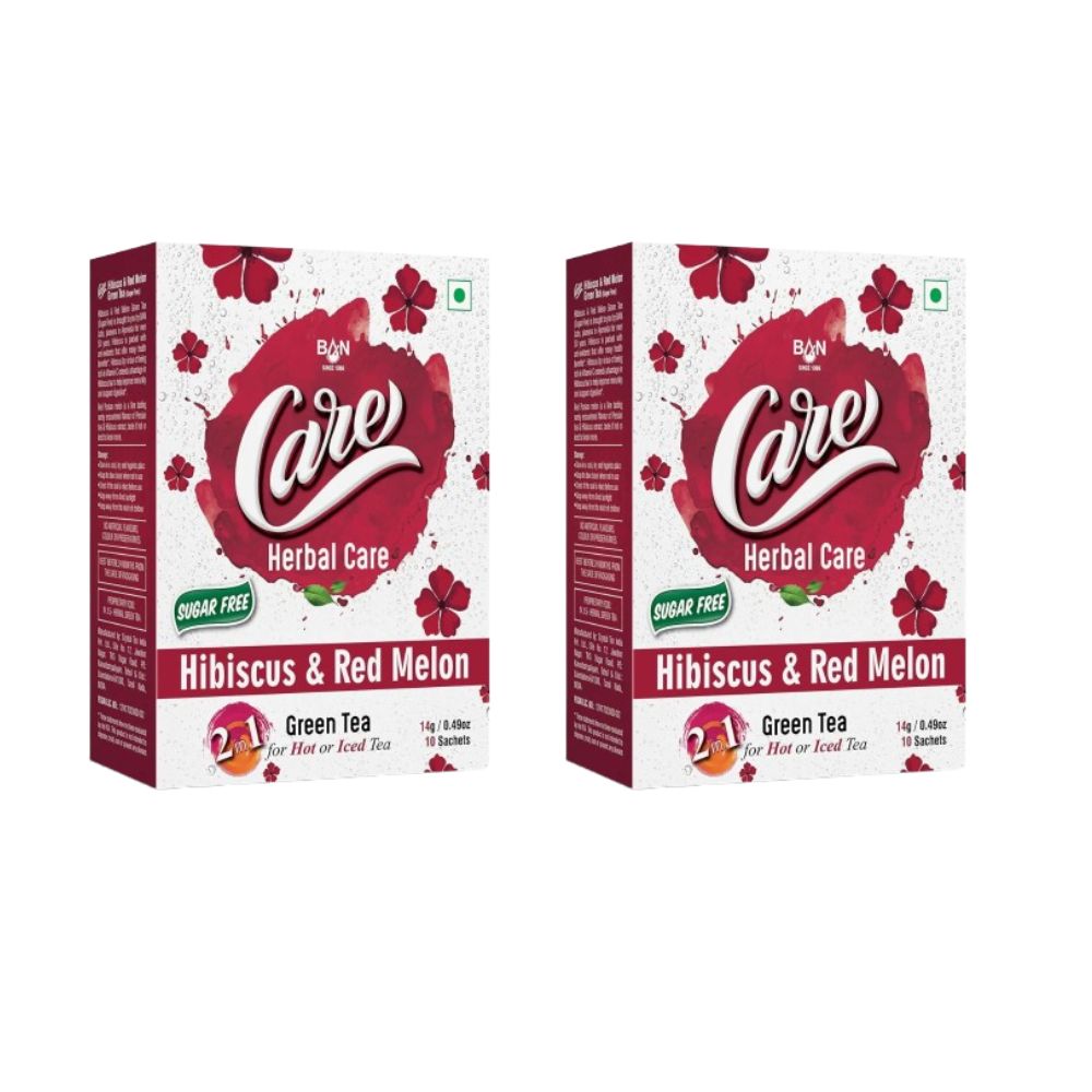 Care Hibiscus & Red Melon Sugar Free Green Tea Sachets - Distacart