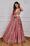 Jyoti Fashion Women's Onion Japan Satin Silk Sequins with Dori & Zari Embroidered Designer Lehenga Choli Set