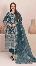 Anaita Teal Faux Georgette Stitched Suit with Embroidery Work - Distacart