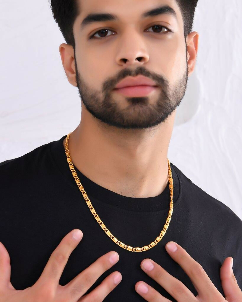 VOJ Gold-Polished Statement Chain