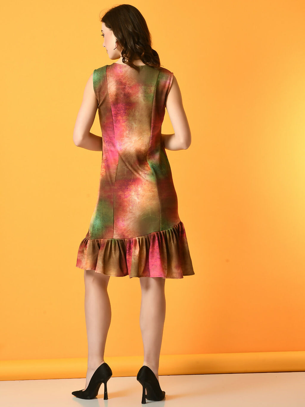 Myshka Women's Multi Printed Party Dress - Distacart