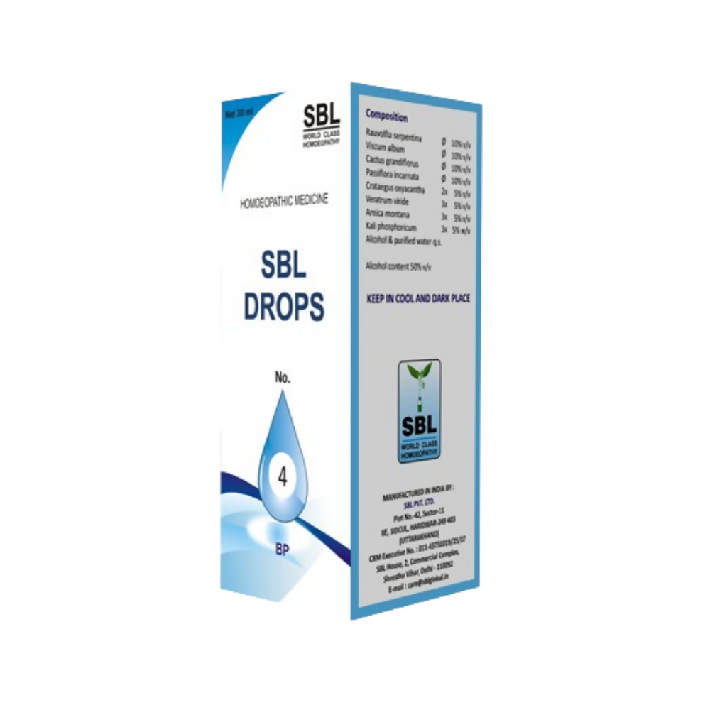SBL Homeopathy Drops No. 4 (For BP) - Distacart