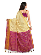 Mimosa Women's Beige Mysore Silk Crepe Saree - Distacart
