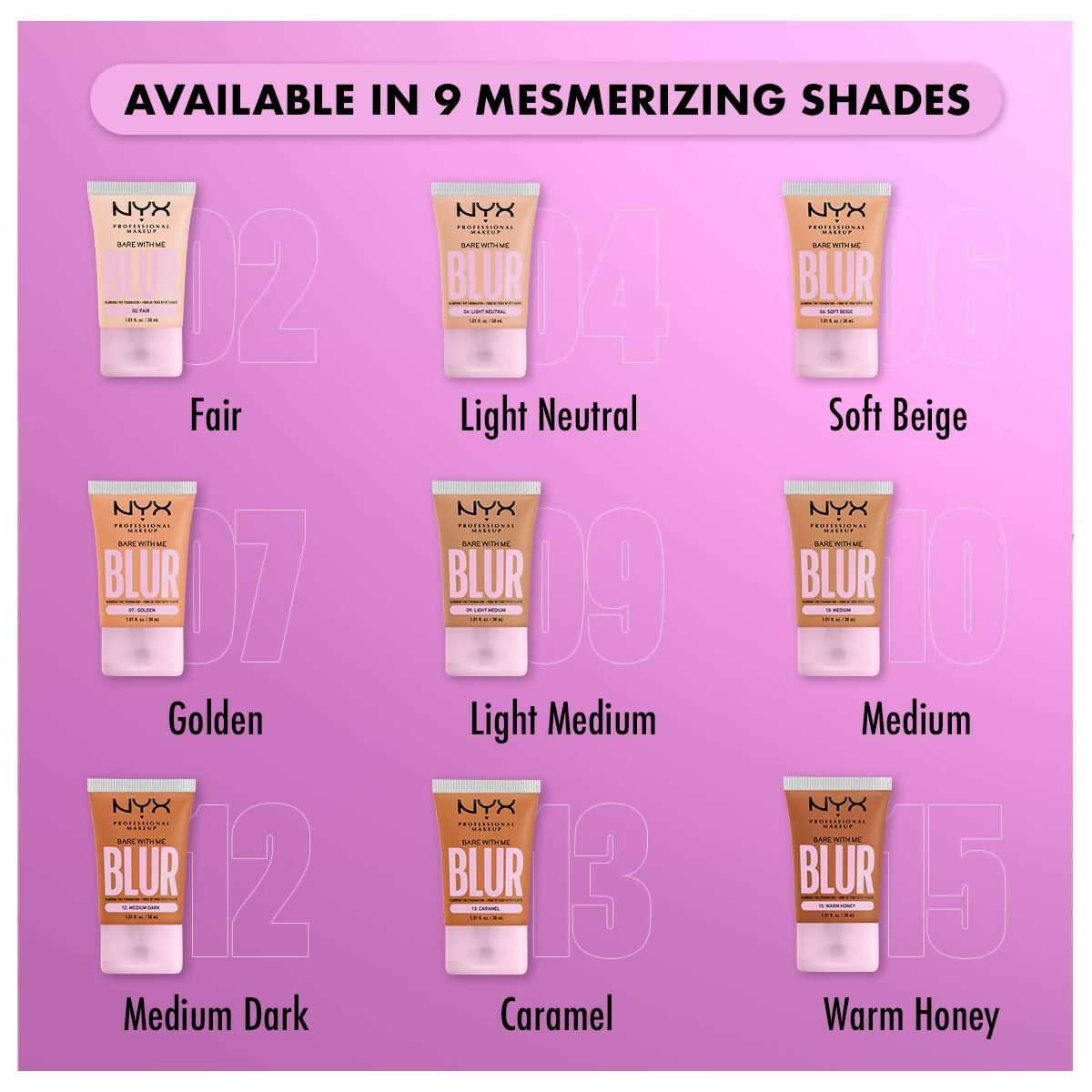NYX Professional Makeup Bare With Me Blur Tint Foundation - 04 Light Neutral
