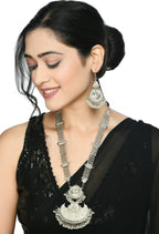 Mominos Fashion Johar Kamal Silver-Plated Brass Finish Rani Haar Statement Necklace For Women - Distacart