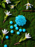 Inhanns Rang-E-Roshan Adjustable Ring – Handmade Crystal Statement Ring - Sky Blue Small