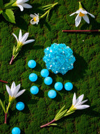 Inhanns Rang-E-Roshan Adjustable Ring – Handmade Crystal Statement Ring - Sky Blue Small