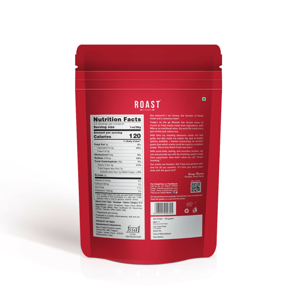 Roast Foods Whole Grain Chips Barbeque - Distacart