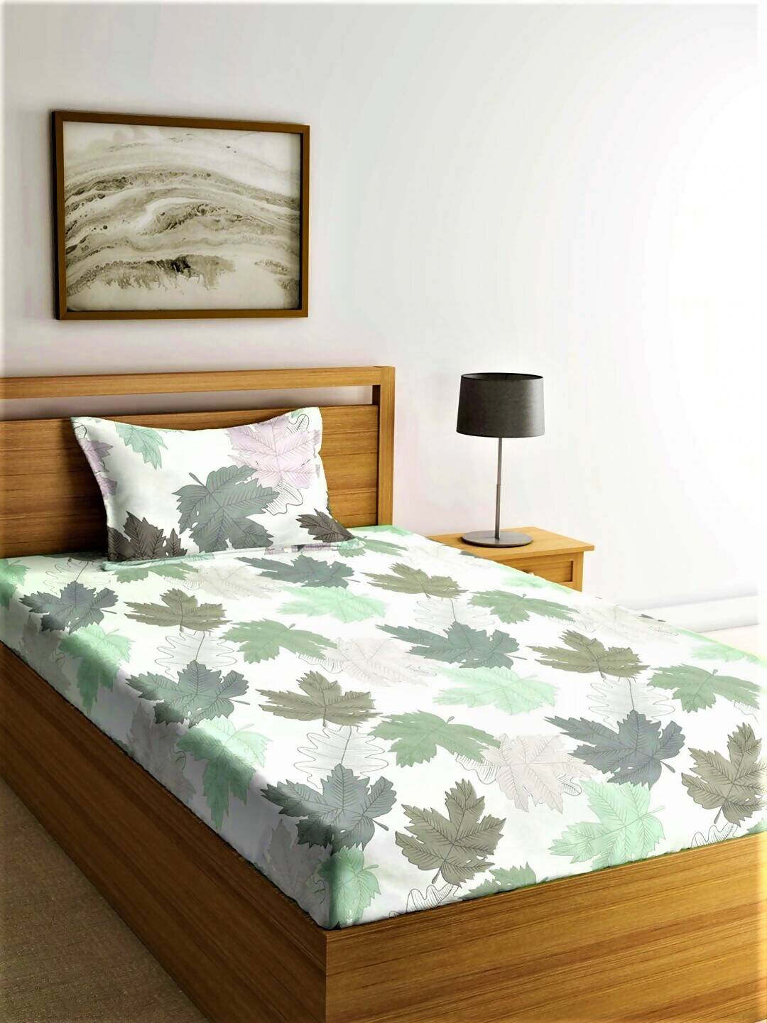 Home Sizzler Multicolour Printed 144 TC Bedsheet with Pillow Covers - Distacart